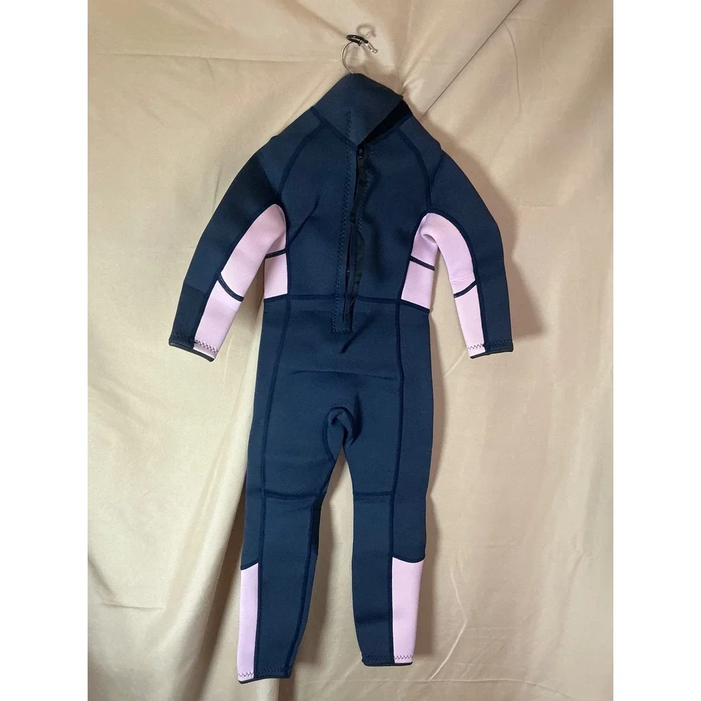 Goldfin Wetsuit Kids Youth Navy Purple Excellent Full Body Neoprene Back Zip